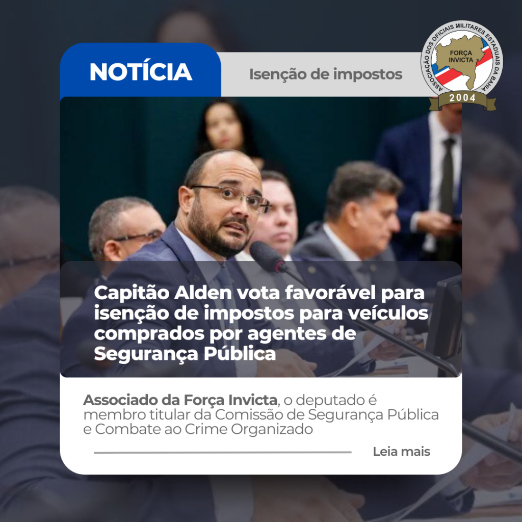 Associado Força Invicta, o deputado é membro titular da Comissão de Segurança Pública e Combate ao Crime Organizado